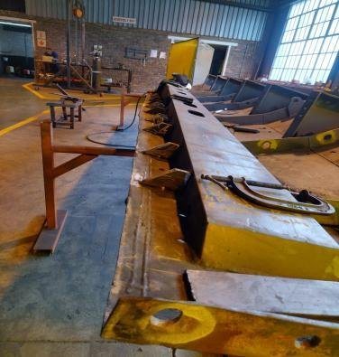 Chute fabrication in the workshop